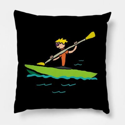 Kayaking Throw Pillow Official Kayaking Merch