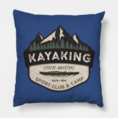 Kayaking Throw Pillow Official Kayaking Merch