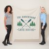 family name lake house rustic oars pine trees fleece blanket r6b612c5ac4b249a0830341c75b584187 ee3yx 8byvr 1000 - Kayaking Gifts