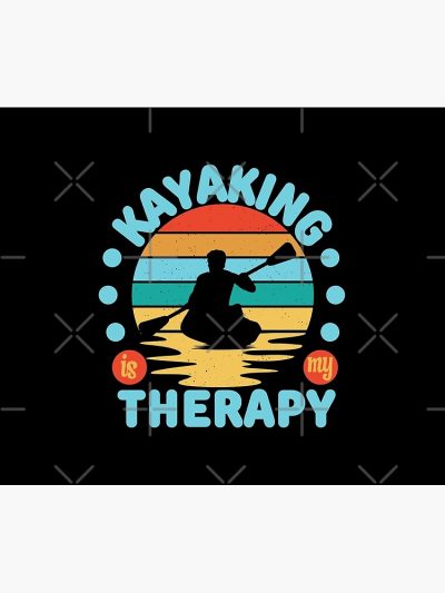 Kayaking Is My Therapy Tapestry Official Kayaking Merch