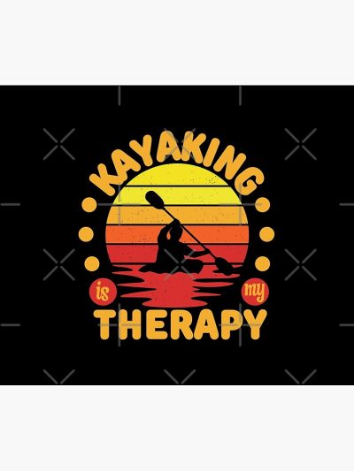 Kayaking Is My Therapy Tapestry Official Kayaking Merch