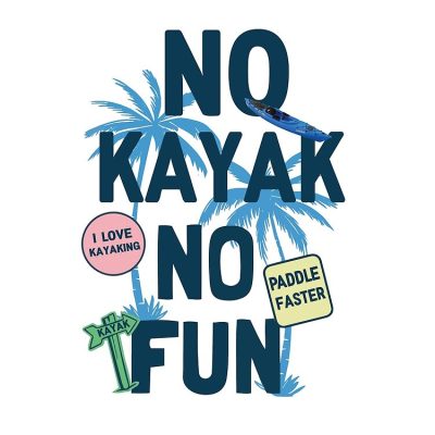 Funny Kayak T Shirt - No Kayk No Fun - Kayaking T Shirts Funny - Funny Kayak Gifts Tote Bag Official Kayaking Merch