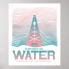 flow with the water kayaking kayaker wavy lines poster r21ae963cbd16415eaeb9498c80f3b3f8 wvy 8byvr 1000 - Kayaking Gifts