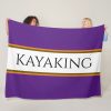 fun sporty purple white stripes kayaking text fleece blanket r9d833c760ff54acbbaadaee72d23d80f ee3ot 8byvr 1000 - Kayaking Gifts