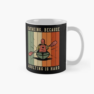 Vintage Kayaking Because Adulting Is Hard Mug Official Kayaking Merch