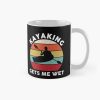 Kayaking Gets Me Wet Retro Mug Official Kayaking Merch