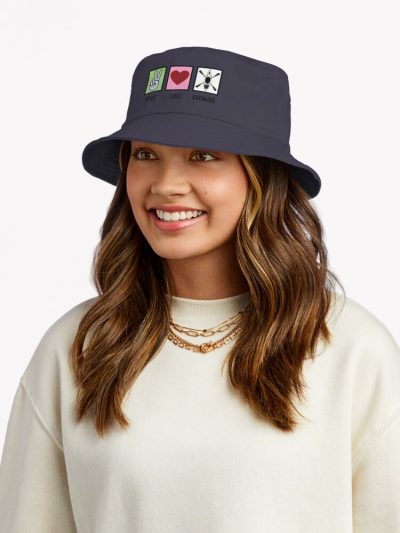 Peace Love Kayaking Bucket Hat Official Kayaking Merch