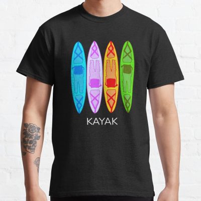 Kayak Paddle Boat In Different Colors T-Shirt Official Kayaking Merch