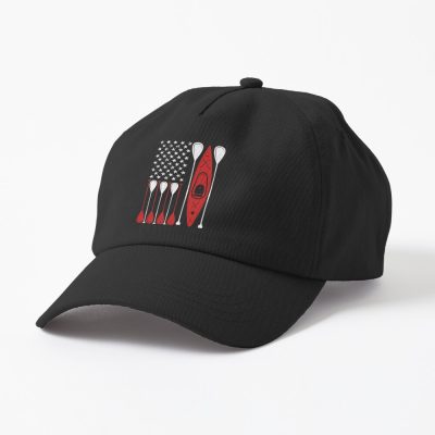 Kayak Us Flag Tshirt Cap Official Kayaking Merch