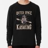 Outer Space Adventure Black Hole Kayaking With Astronaut Kayaking Vintage Illustration Sweatshirt Official Kayaking Merch