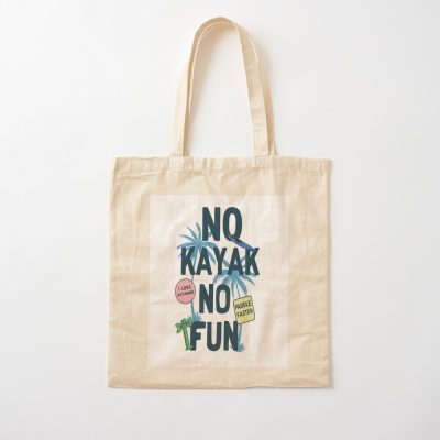 Funny Kayak T Shirt - No Kayk No Fun - Kayaking T Shirts Funny - Funny Kayak Gifts Tote Bag Official Kayaking Merch