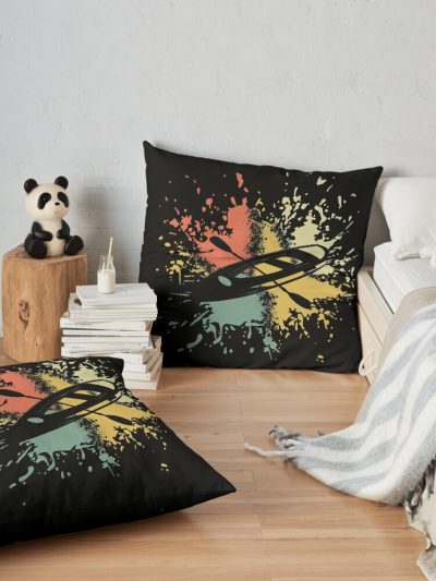 Kayaking Ink Splash Throw Pillow Official Kayaking Merch