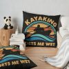 Gets Me Wet Ideas Throw Pillow Official Kayaking Merch