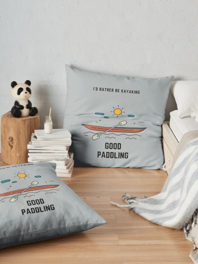 Kayaking Good Paddling Sports Throw Pillow Official Kayaking Merch