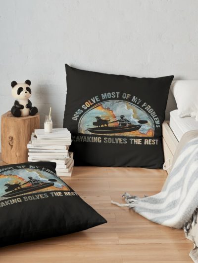 Throw Pillow Official Kayaking Merch