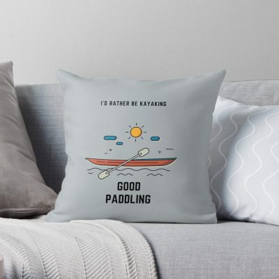 Kayaking Good Paddling Sports Throw Pillow Official Kayaking Merch