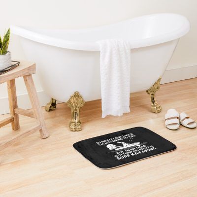 Surf Kayaking In My Head Bath Mat Official Kayaking Merch