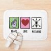 Peace Love Kayaking Bath Mat Official Kayaking Merch