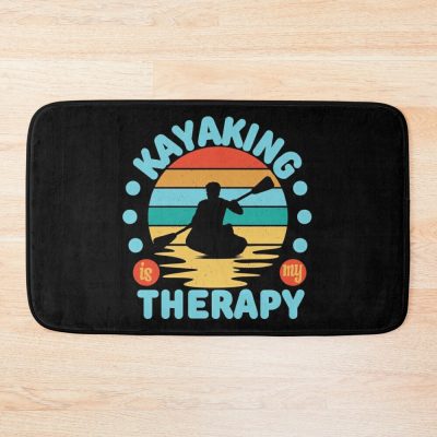 Kayaking Is My Therapy Bath Mat Official Kayaking Merch