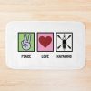 Peace Love Kayaking Bath Mat Official Kayaking Merch