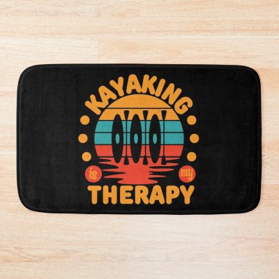 Kayaking Is My Therapy Bath Mat Official Kayaking Merch