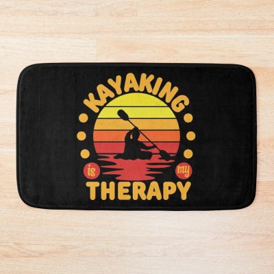 Kayaking Is My Therapy Bath Mat Official Kayaking Merch