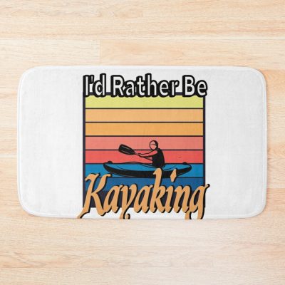 I'D Rather Be At The Lake Kayaking Bath Mat Official Kayaking Merch