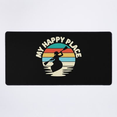 Kayaking My Happy Place Mouse Pad Official Kayaking Merch