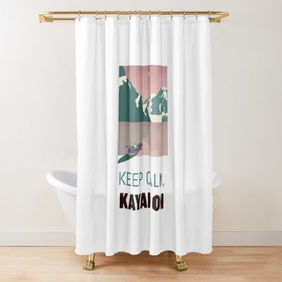 Kayaking Enthusiast Shower Curtain Official Kayaking Merch