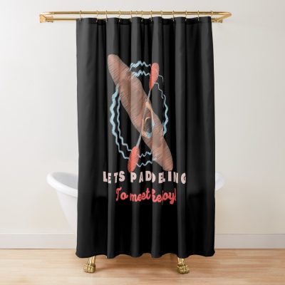 Happiness Is Kayaking Shower Curtain Official Kayaking Merch