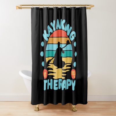 Kayaking Is My Therapy Shower Curtain Official Kayaking Merch