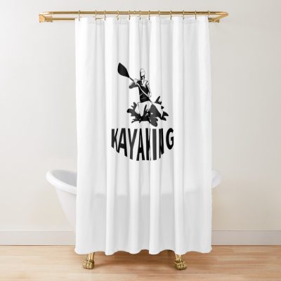 I'D Rather Be Kayaking Shower Curtain Official Kayaking Merch