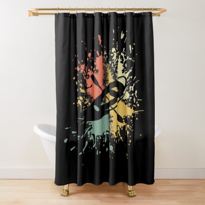 Kayaking Ink Splash Shower Curtain Official Kayaking Merch