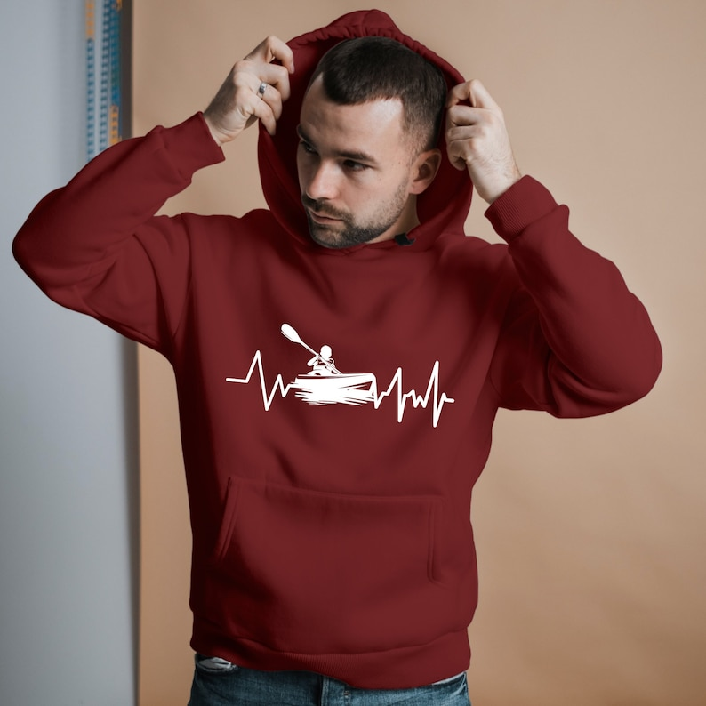 Kayak Heart Beat Hoodie