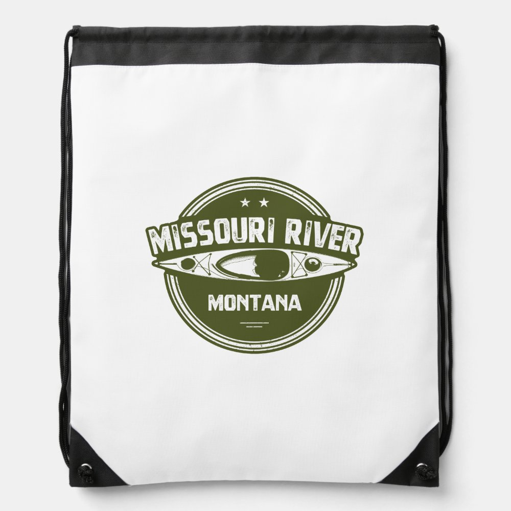 Personalized river and place Missouri River Montana Drawstring Bag