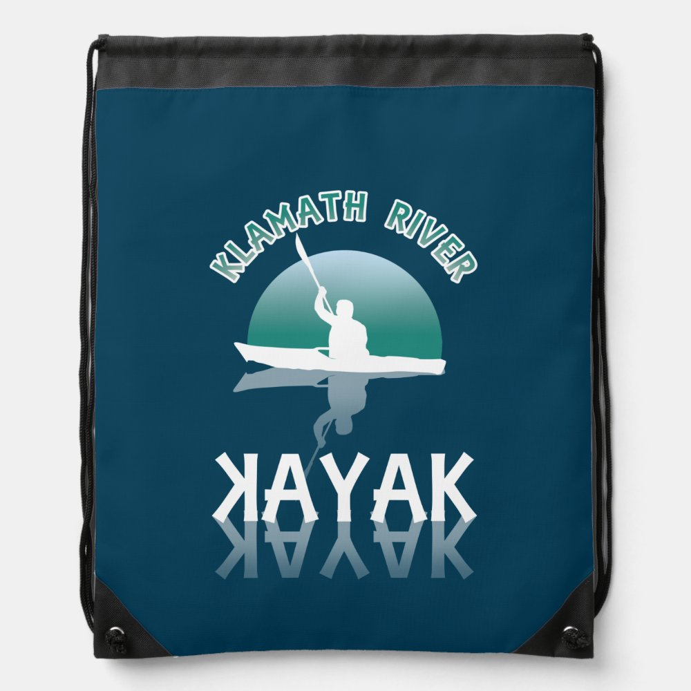 Personalized Text Klamath River California – Kayak Drawstring Bag