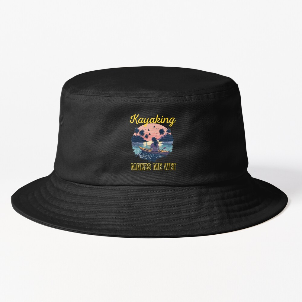 Kayaking Gets Me Wet Girl Vintage Bucket Hat